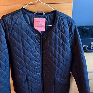 J. Crew Black Quilted Signature Puffer Jacket